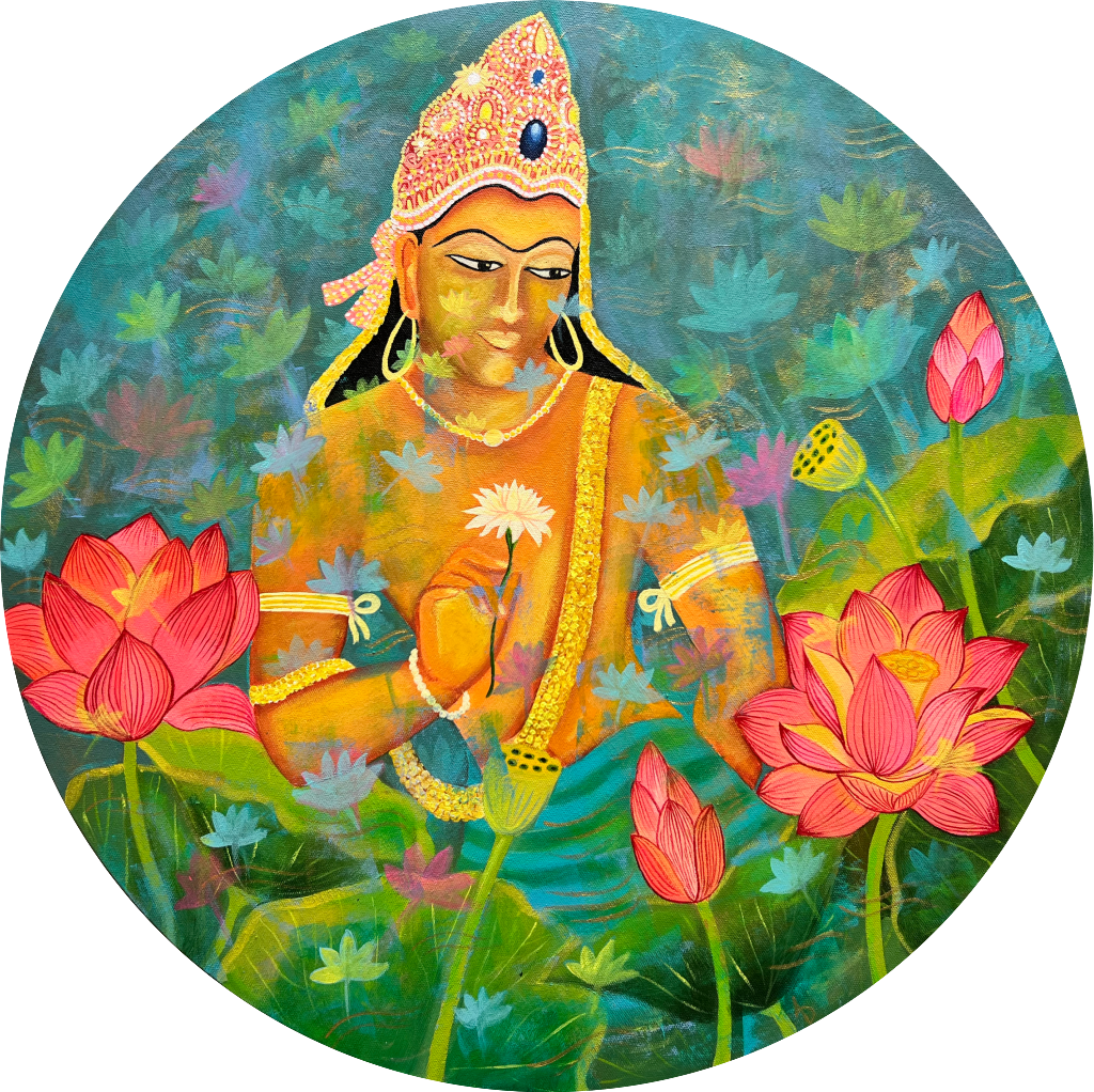 Padmapani with Lotus Flowers