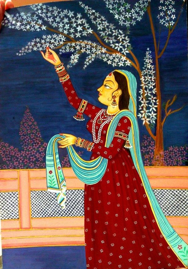 Royal Indian Woman with Flower 2