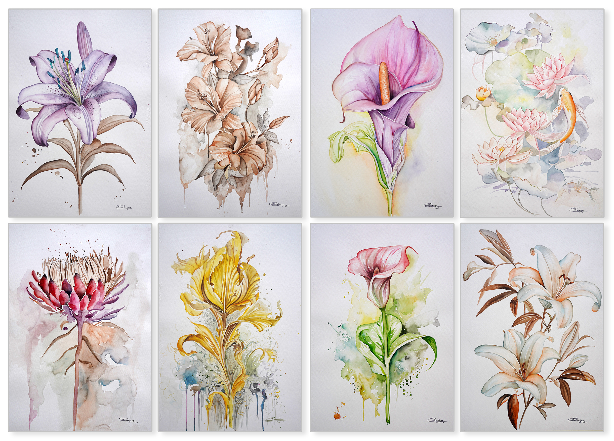 Flower Series (Set of 8)