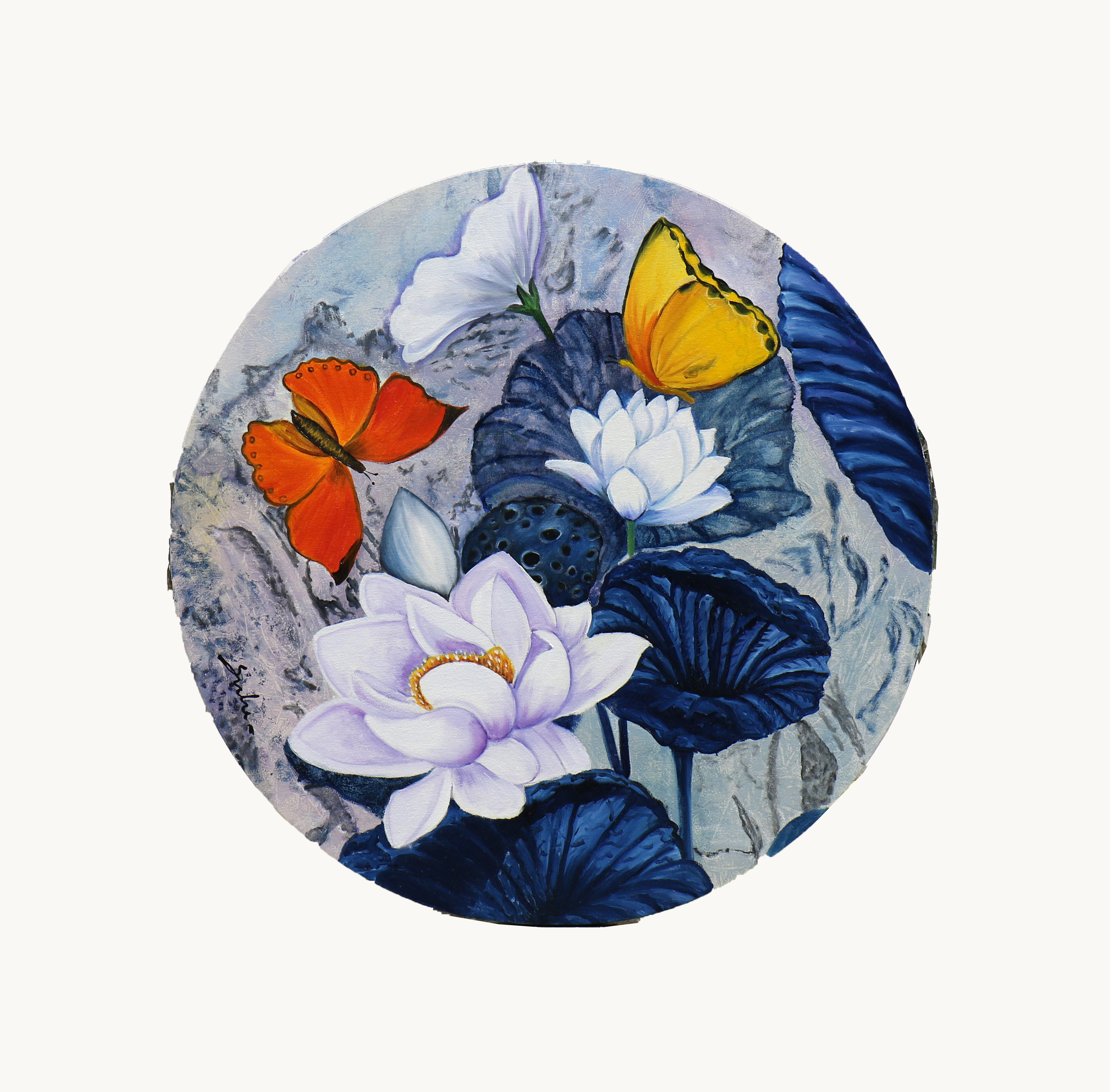 lotus with butterflies 2