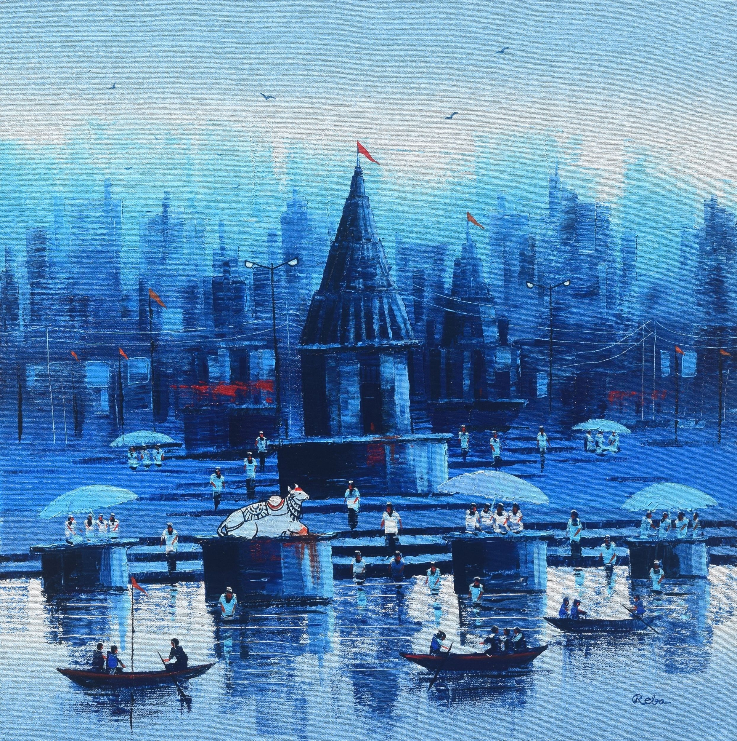 Nandi on Banaras Ghat 1