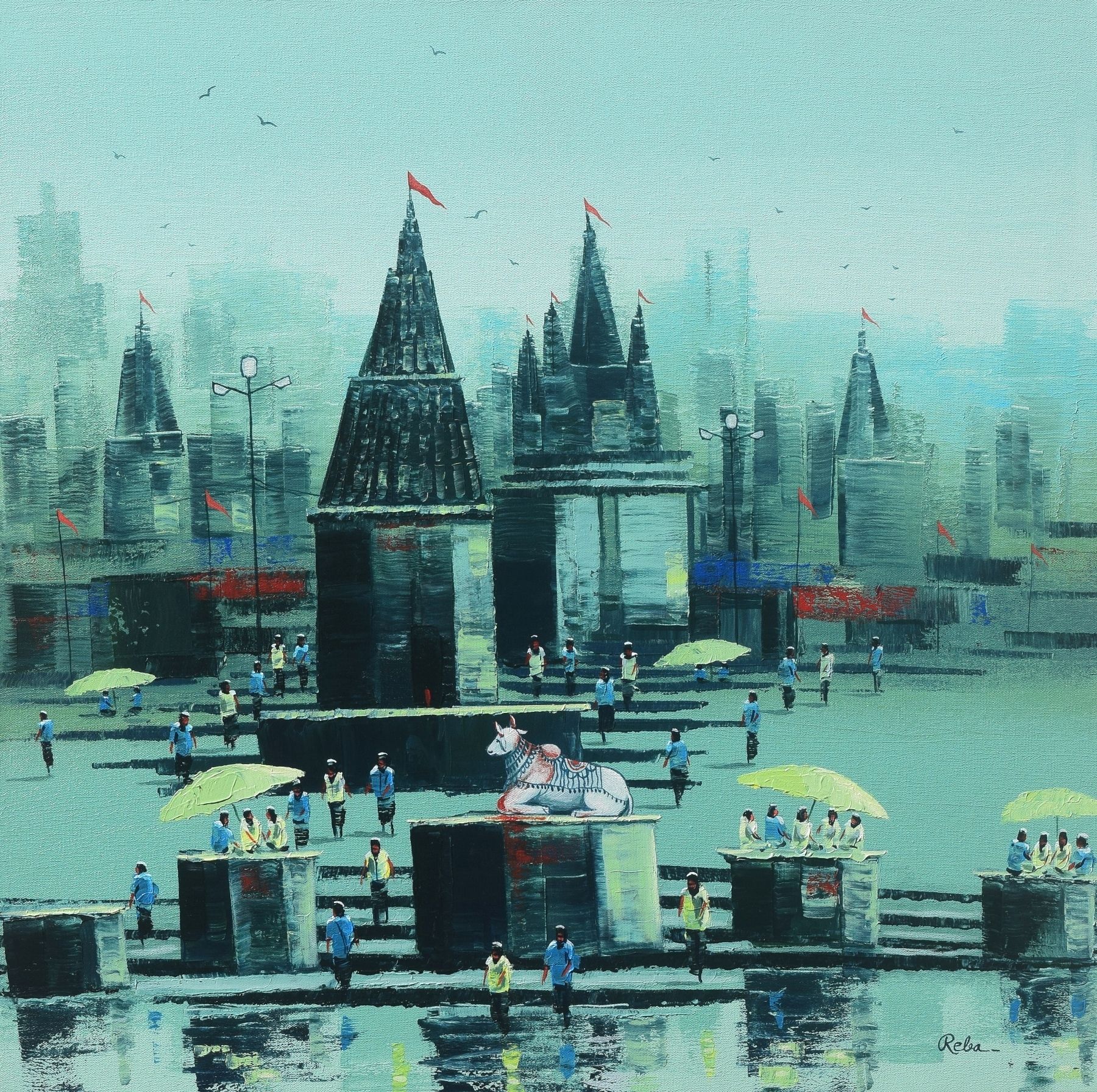 Nandi on Banaras Ghat 2