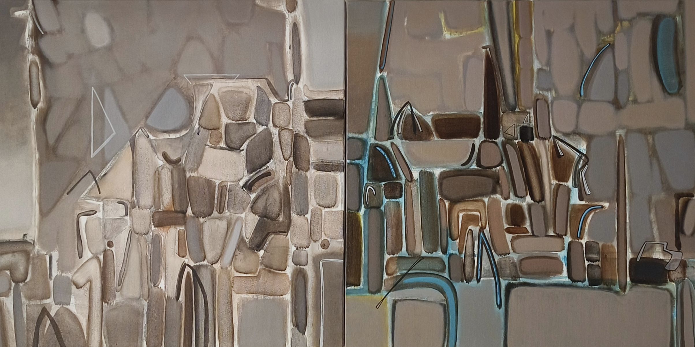 Monochromatic symphony (diptych)