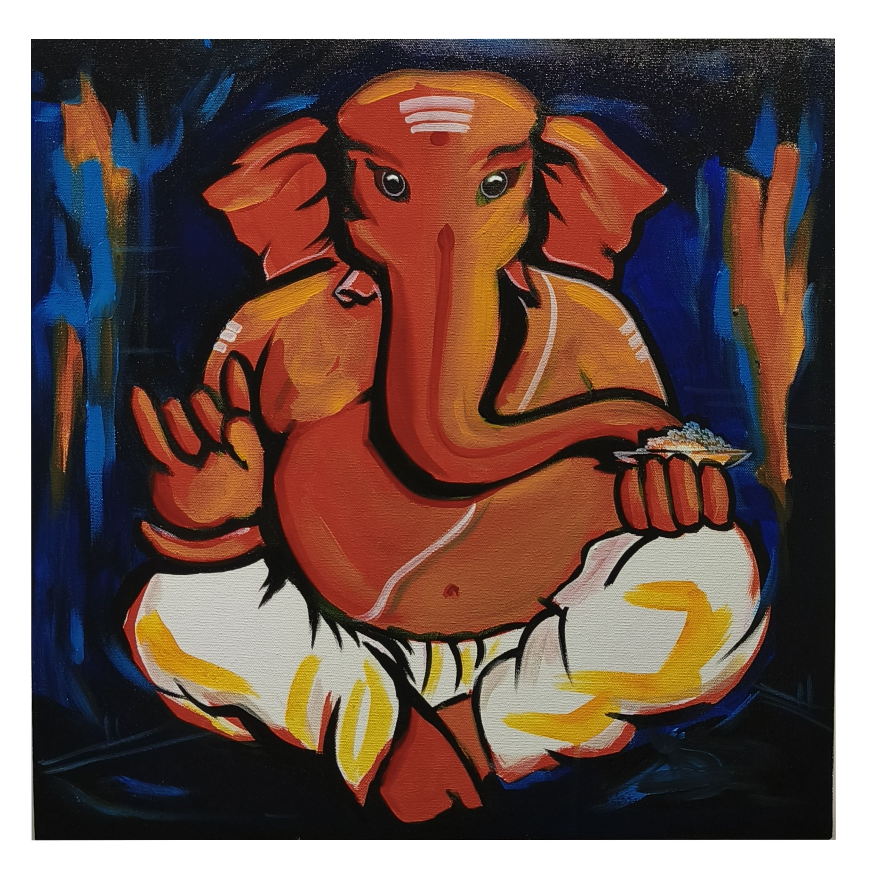 Vighnaharta in Ochre