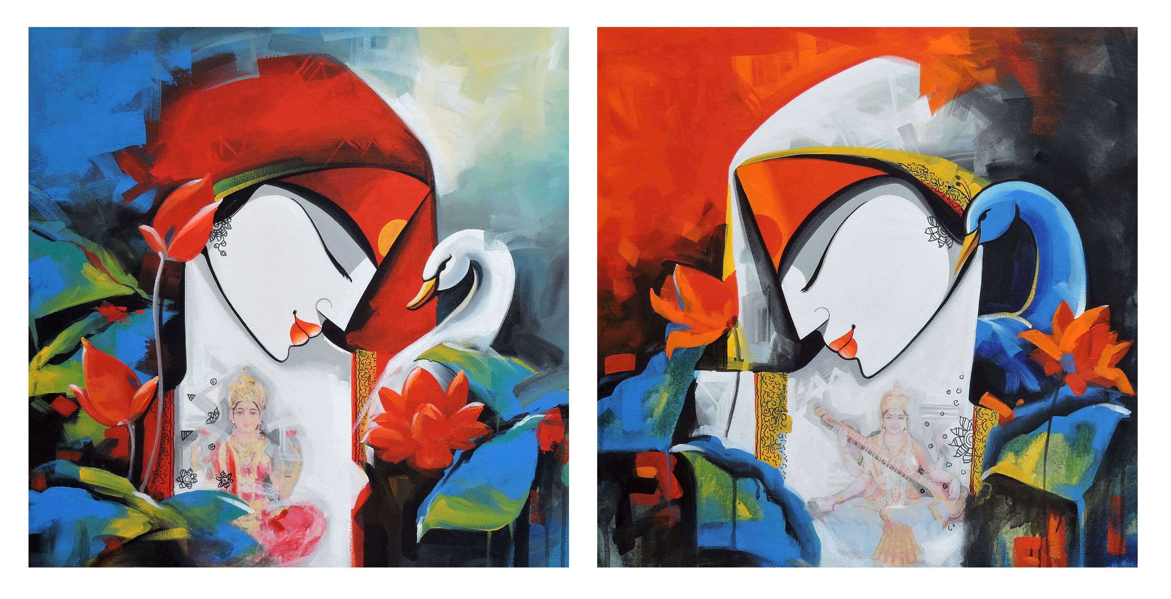 lakshmi and saraswati