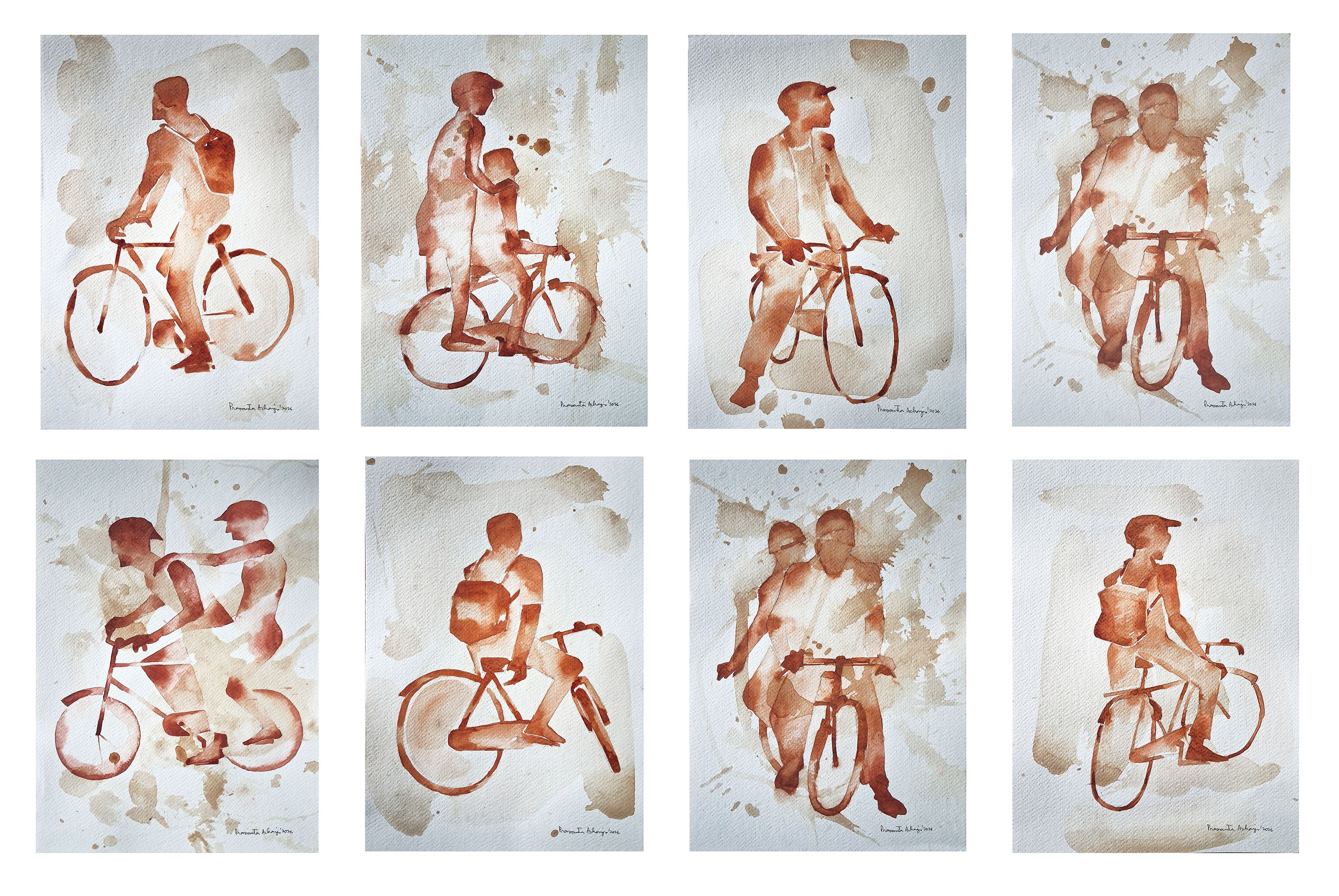 Pedalling Through Life ( Set of 8)