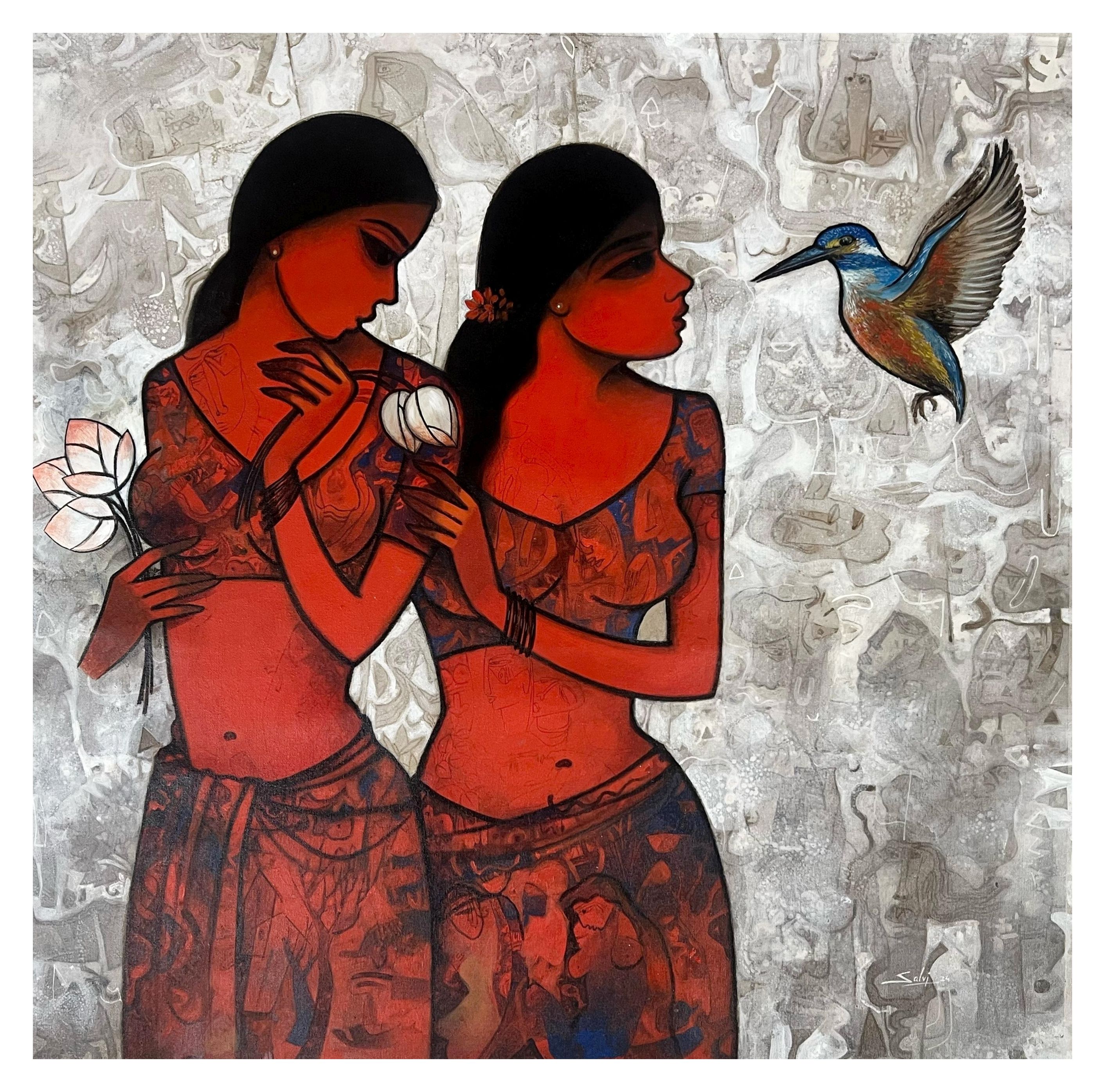 Girl with kingfisher