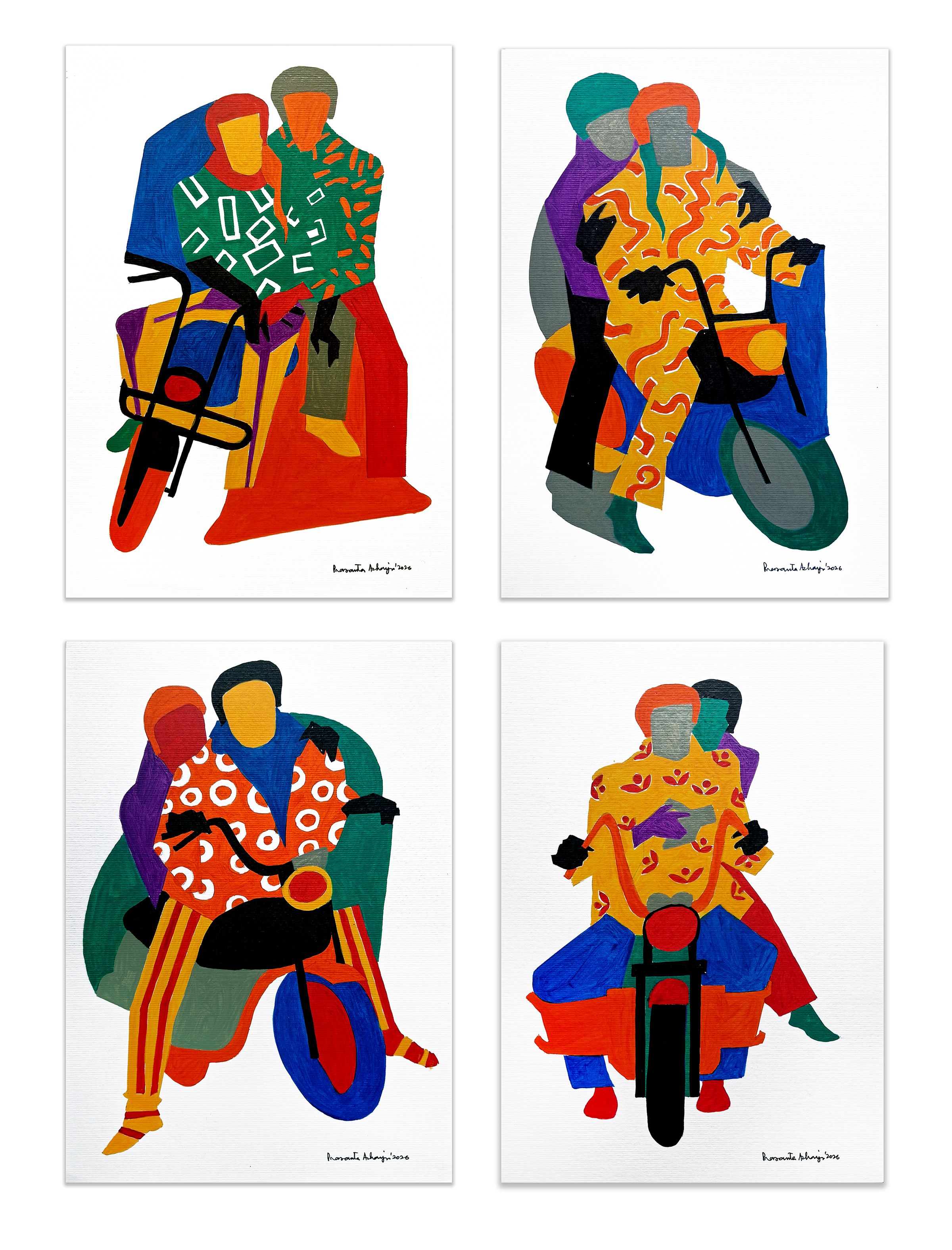 Riding Through Life ( Set of 4 )