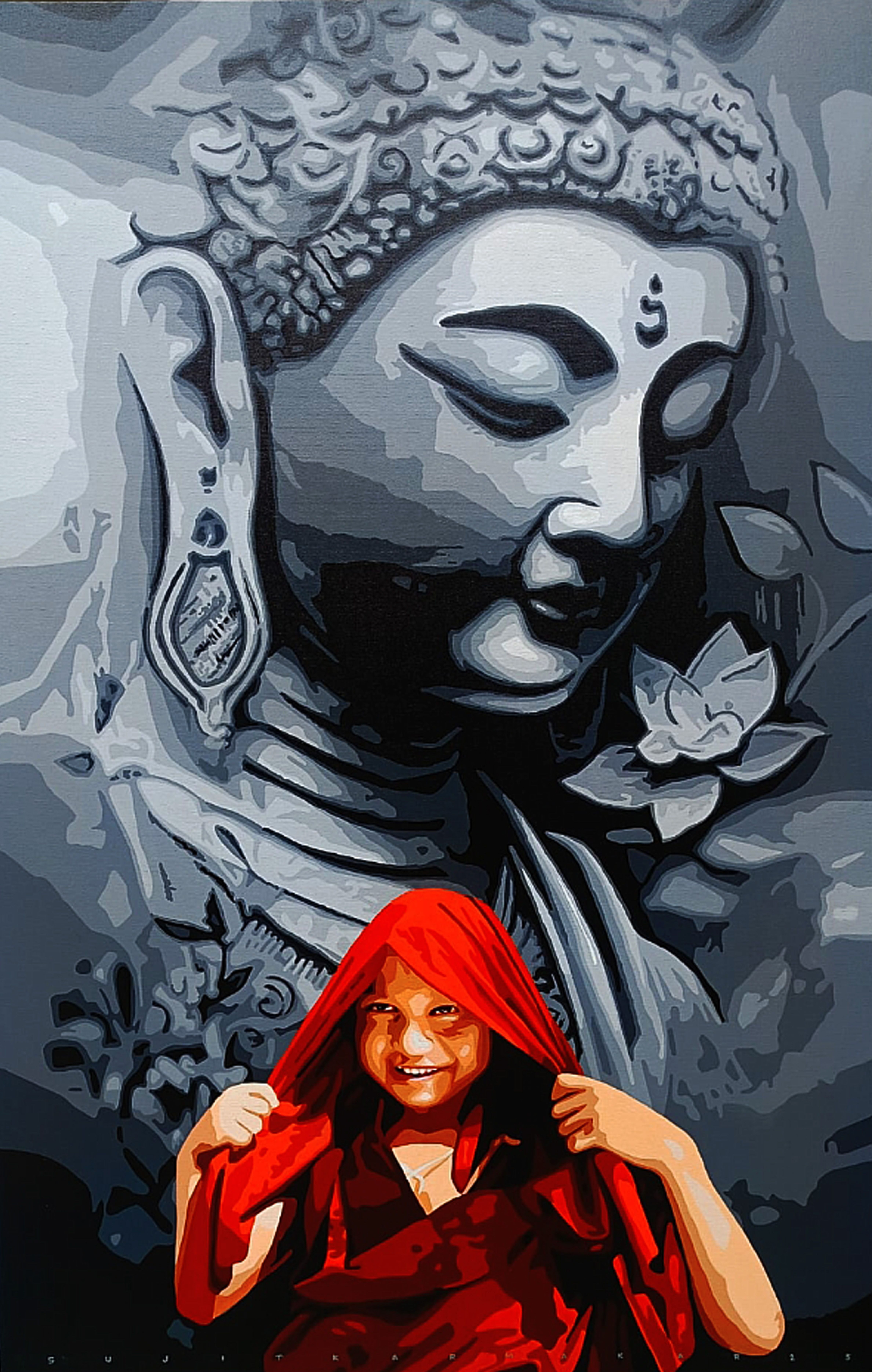 LORD BUDDHA AND MONK 6