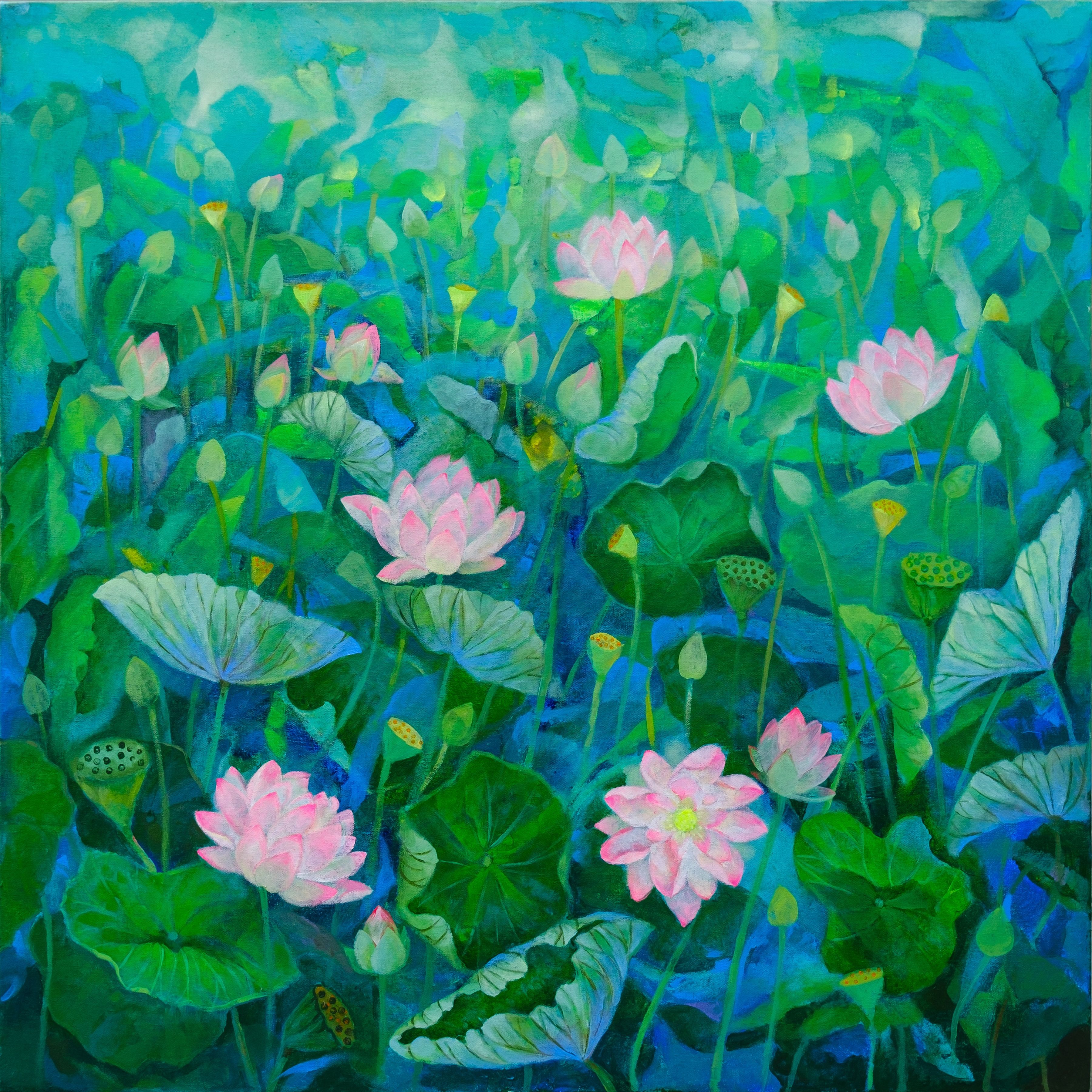 Untitled (Lotus Pond in Green) (2024)