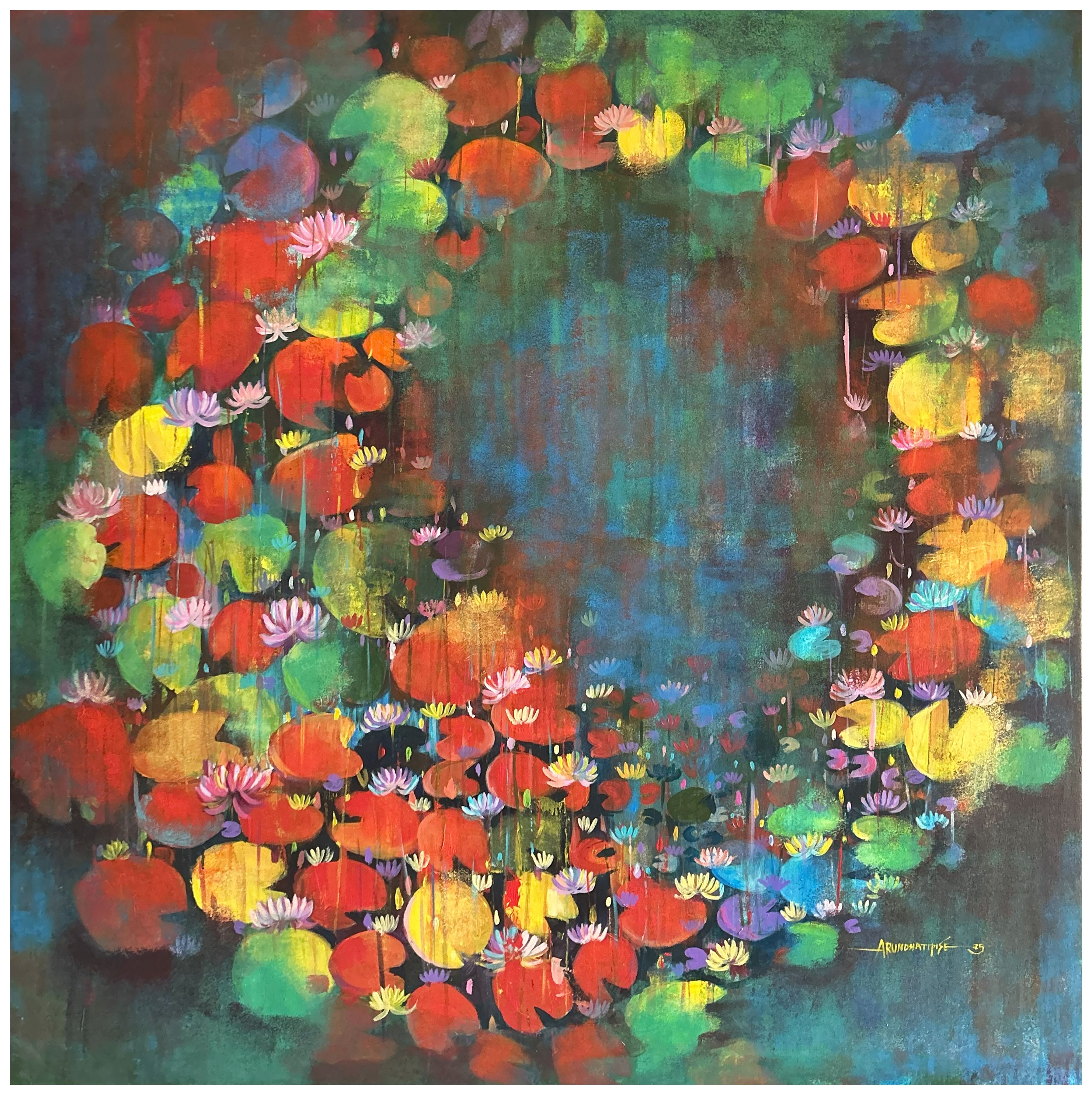 Circular Pond of Waterlilies