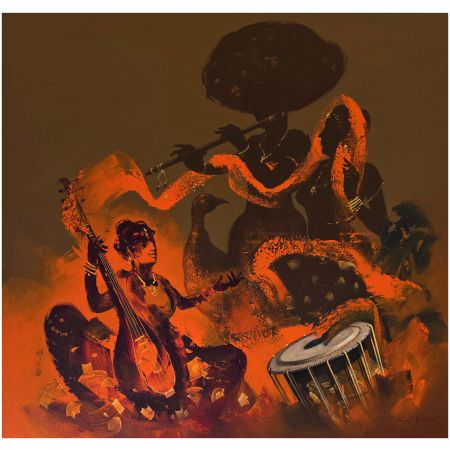 Radha Krishna with Musicion