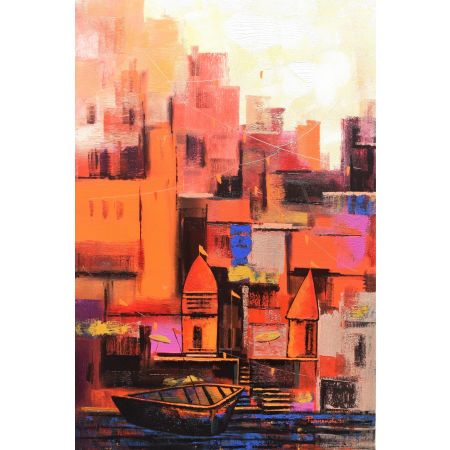 Abstract Banaras Ghat