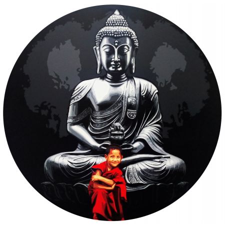 LORD BUDDHA WiTH MONK  7