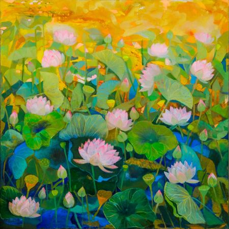 Untitled (Lotus Pond in Yellow) (2024)