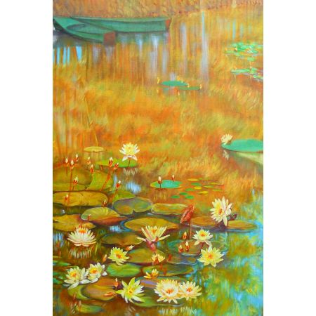 Yellow lotus pond