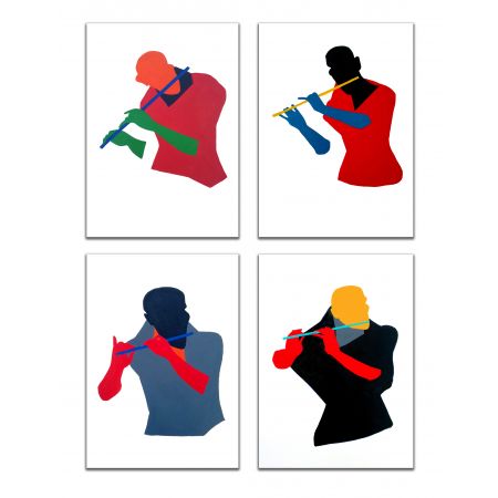 Flute Players ( Set of 4 )