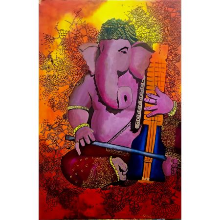 Ganesha with Violin 