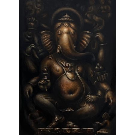 Ganesha oil painting 