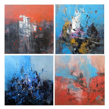 Abstraction in nature( set of 4 )