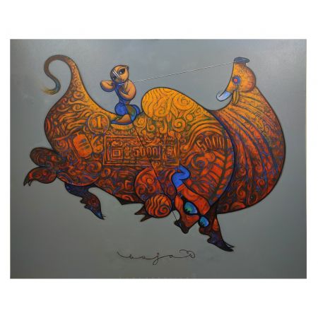 Krishna with Bull