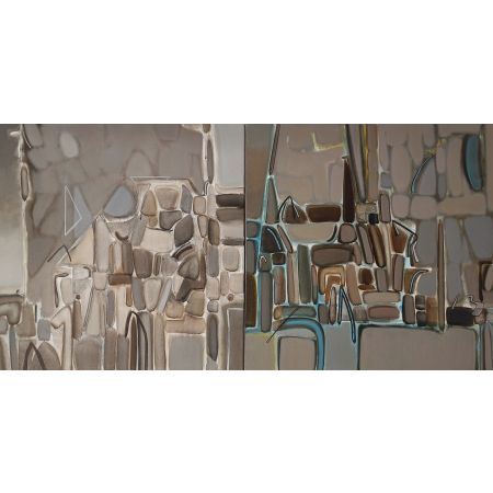 Monochromatic symphony (diptych)