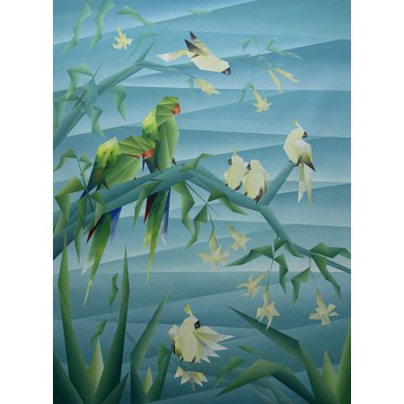 Seven flying birds 