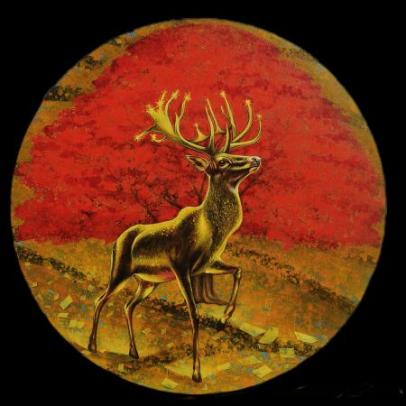 The Stag in golden Shade 