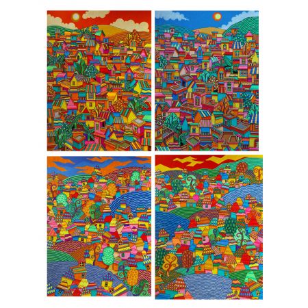 Cityscape  ( Set of 4)