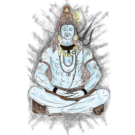 lord Shiva in meditation