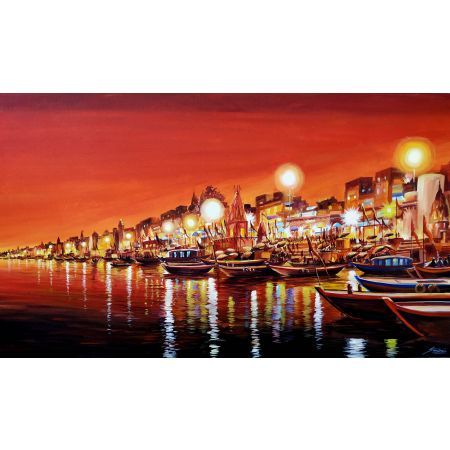 Beauty of Festival Evening Varanasi Ghats
