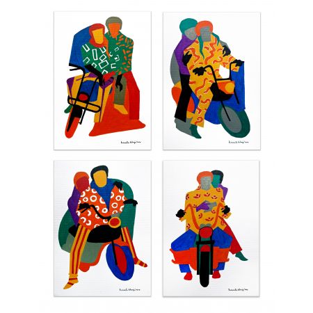 Riding Through Life ( Set of 4 )