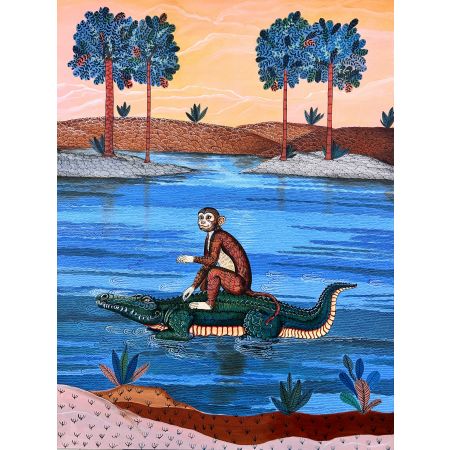 The Clever Monkey and the Crocodile