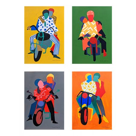 The Pulse of the Street ( a set of 4 works / each 8.2x11.5 inches )