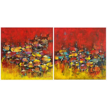 Waterlily-0044 Diptych