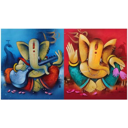 The Divine Harmony of Ganesha (Set of 2)