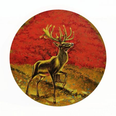 The Stag in golden Shade 