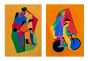 Rhythms of Everyday Life ( a set of 2 works / each 11.5 x 16 inches )