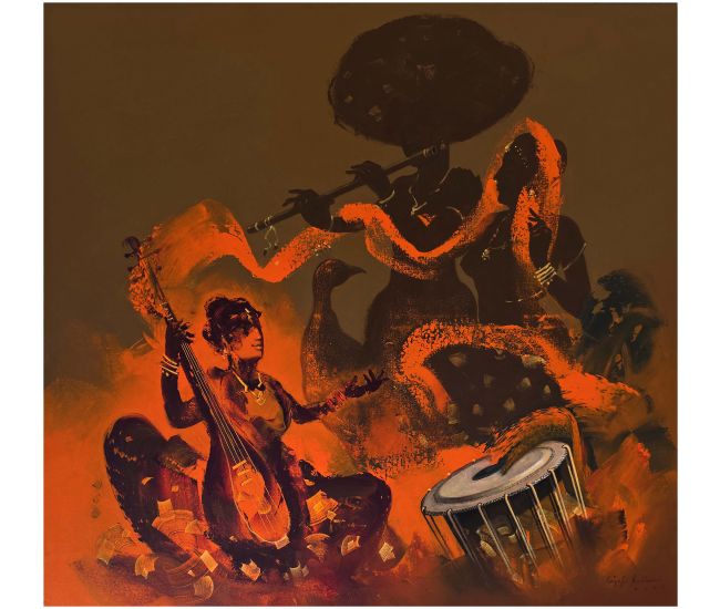 Radha Krishna with Musicion