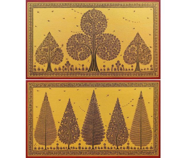 Golden Trees (Set of 2)