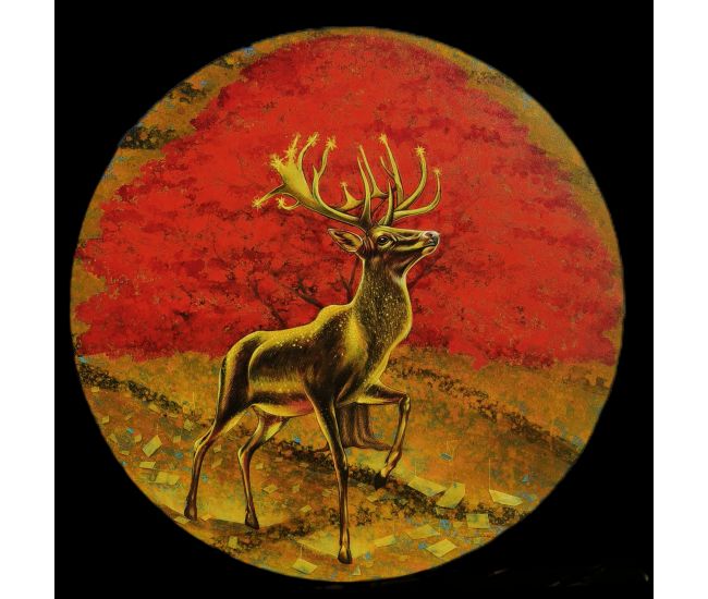 The Stag in golden Shade 