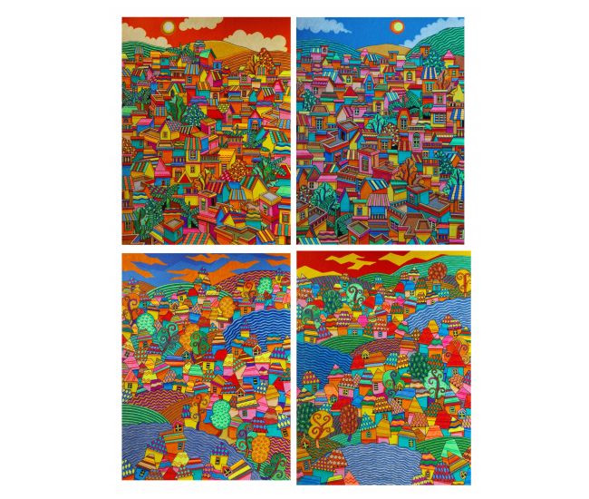 Cityscape  ( Set of 4)