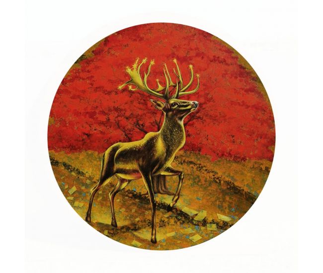 The Stag in golden Shade 