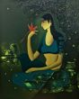 Village Girl with Bird - II