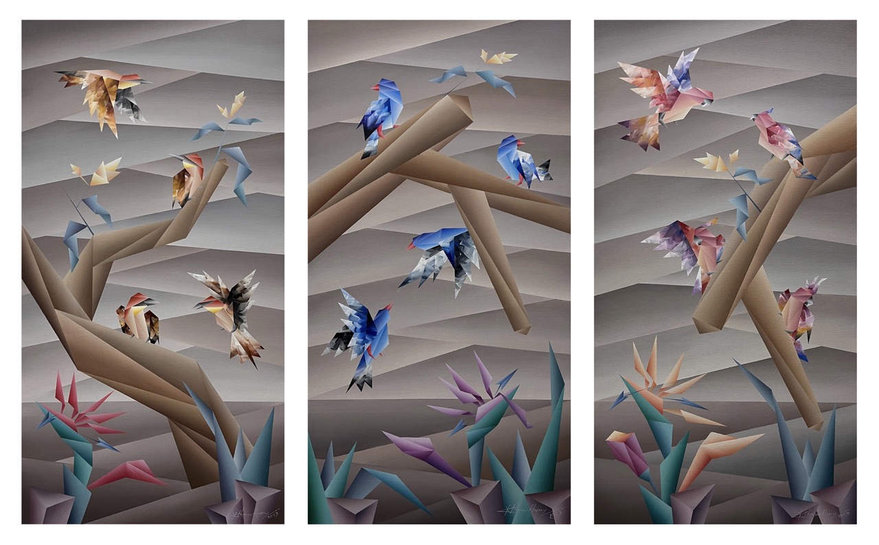 Twelve Flying Birds (Set of 3)