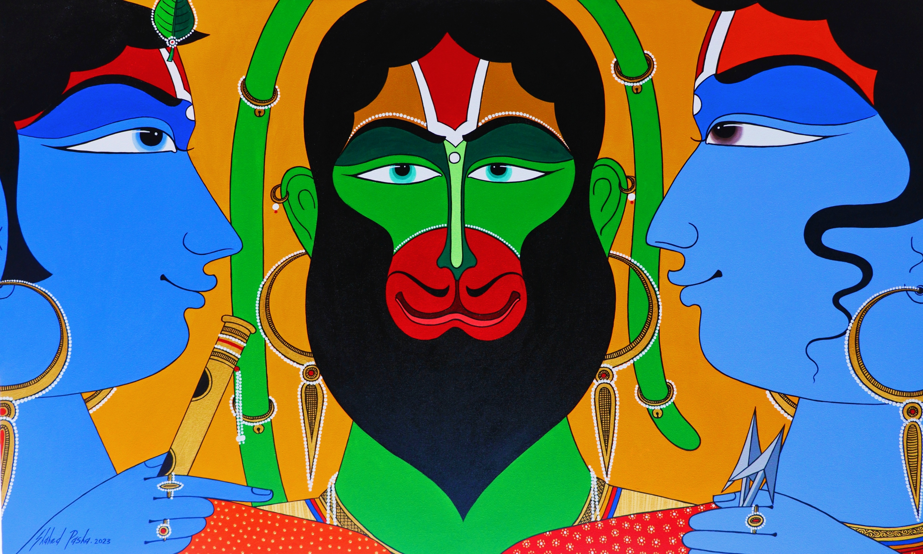 Rama, Krishna and Hanuman