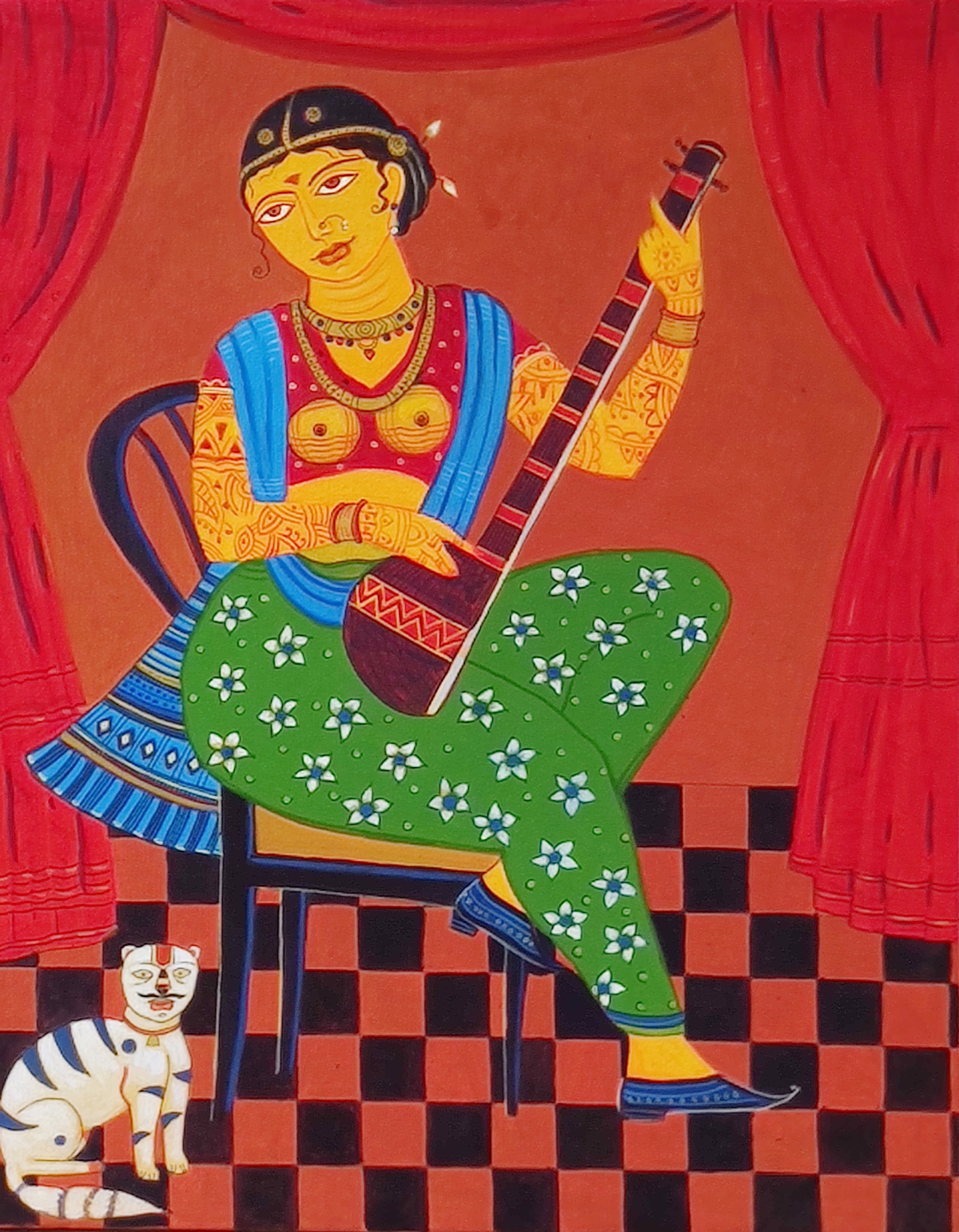 Lady With Sitar