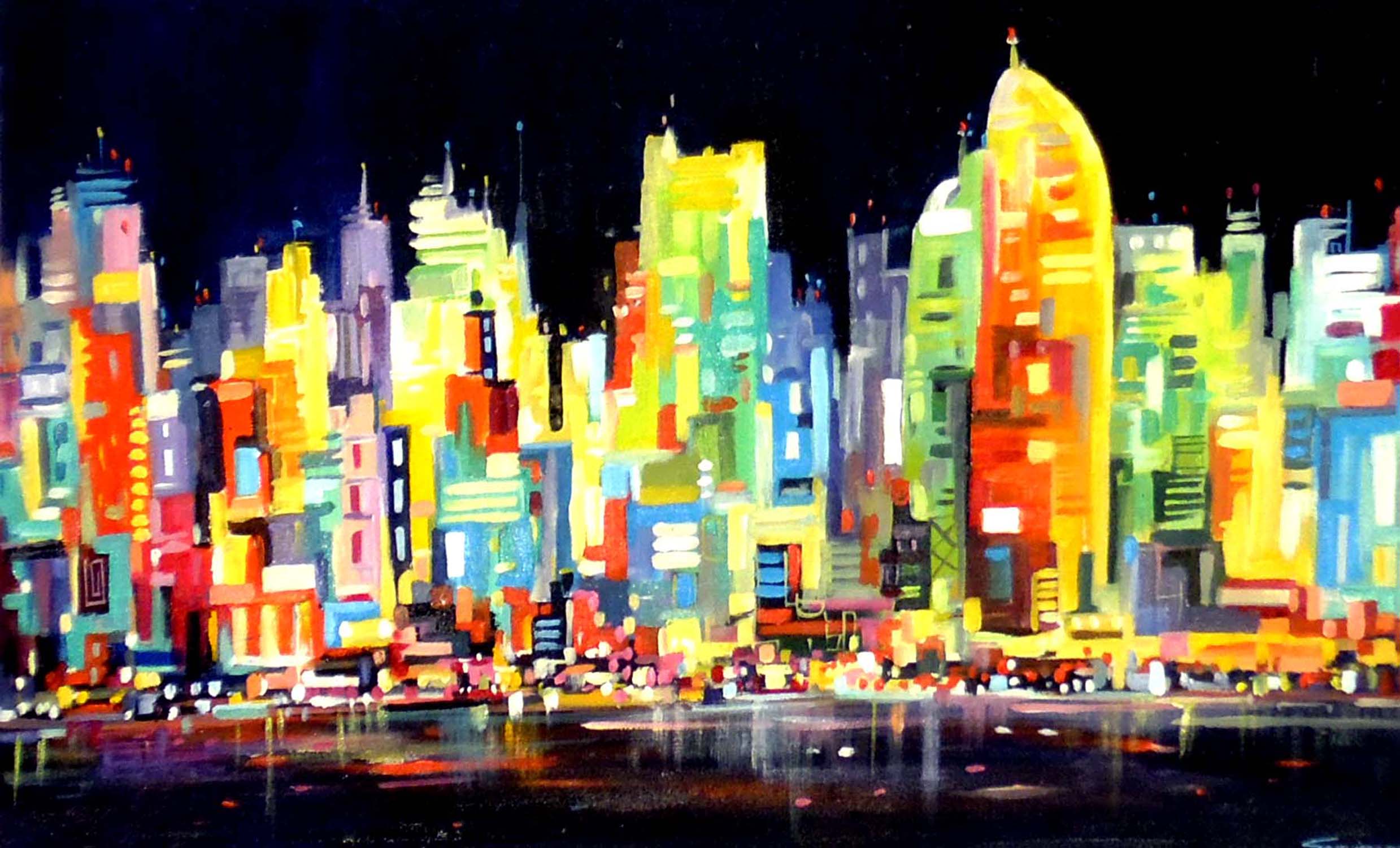 Colorful City Night