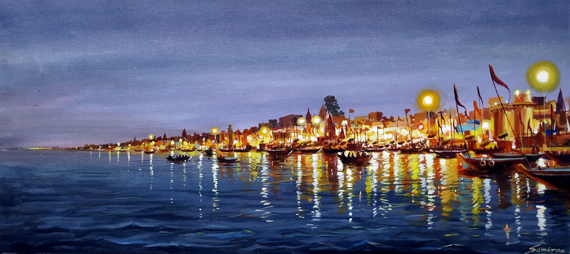  Night Reflections Varanasi