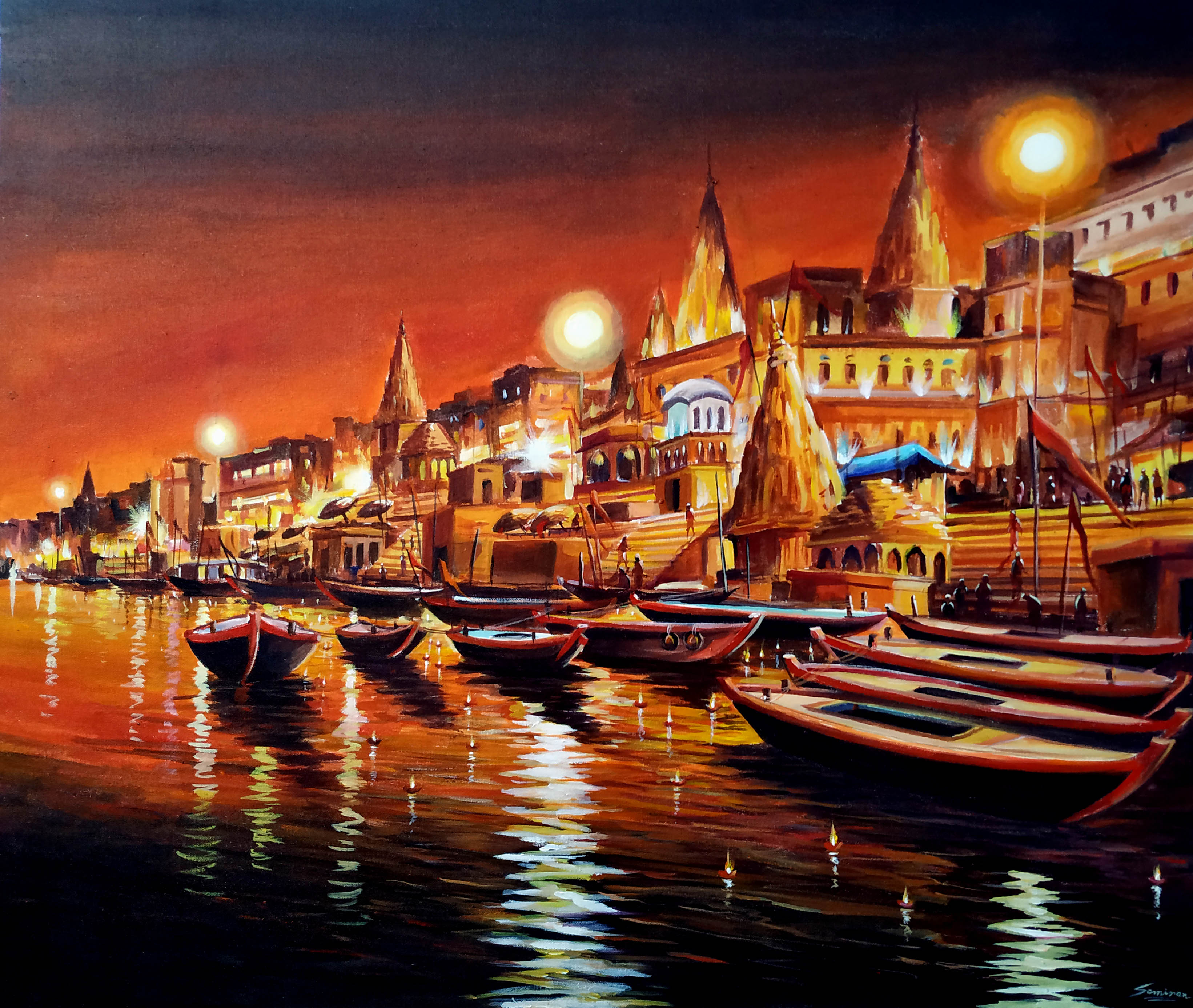 Night Varanasi Ghats IV 